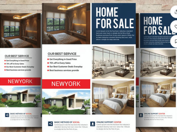 House For Sale Real Estate Flyer Template PSD