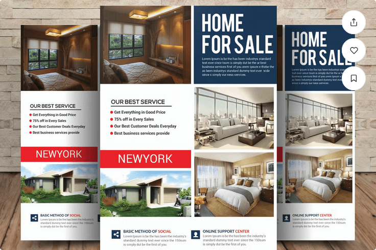 House For Sale Real Estate Flyer Template PSD