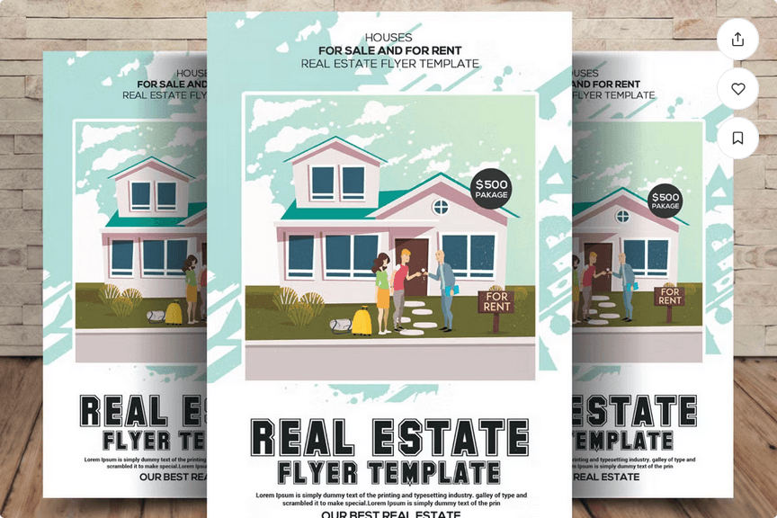 House Sale Real Estate Flyer Template PSD