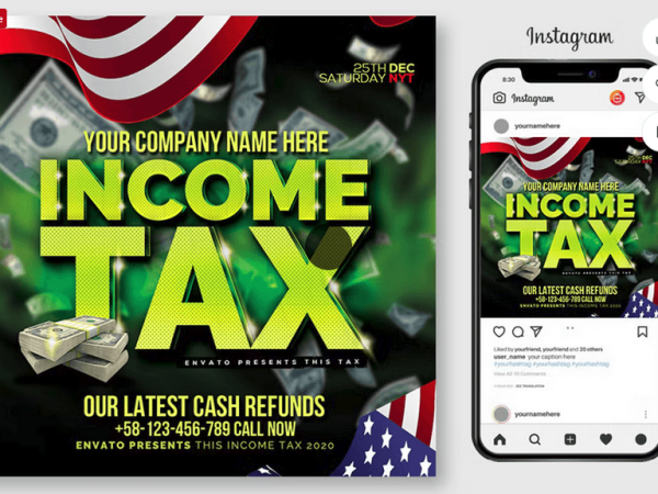 Income Tax Flyer Template PSD File