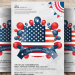Independence Day 4th of July Party Flyer PSD