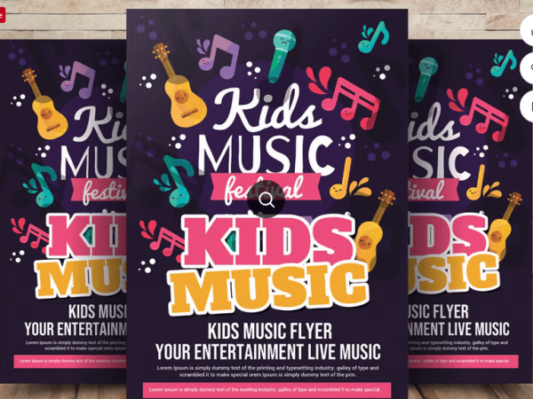 Kids Music Festival Flyer PSD Template
