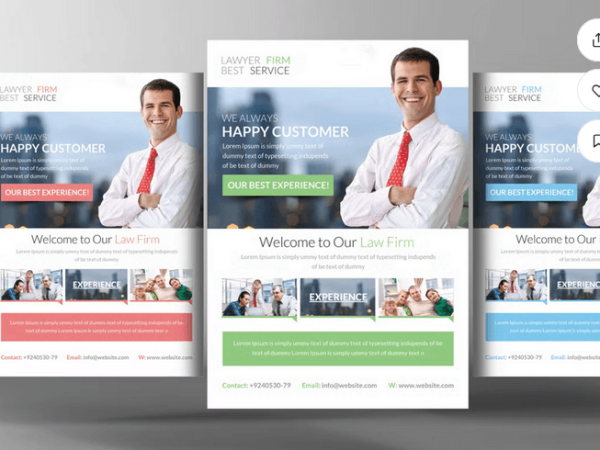 Lawyer Firm Flyer Template PSD