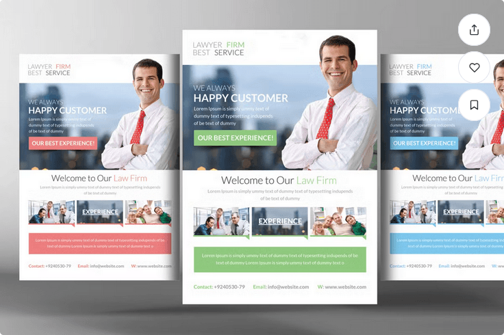 Lawyer Firm Flyer Template PSD