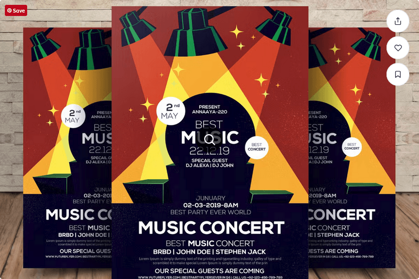 Live Music Concert Flyer PSD Template
