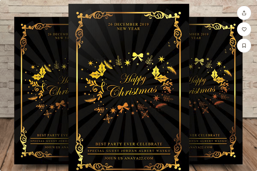 Luxury New Year Eve Party Flyer PSD