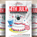 Minimalist 4th of July Sales Promotion Flyer PSD