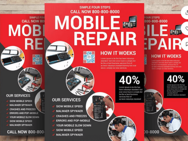 Mobile Repair Flyer Template Design