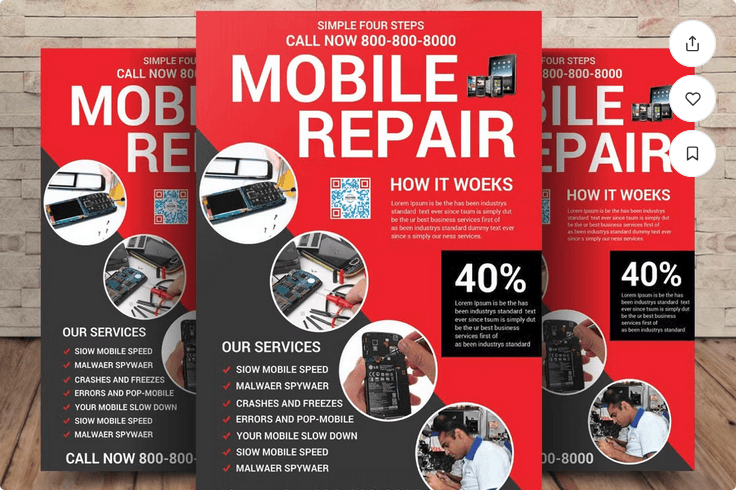 Mobile Repair Flyer Template Design