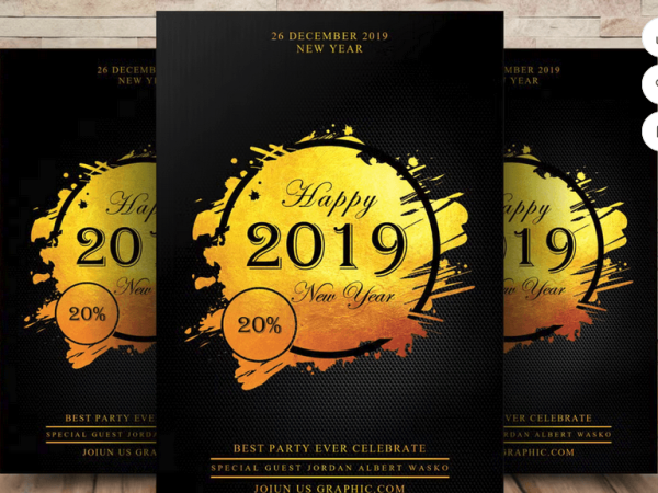 Modern Happy New Year Celebration Flyer
