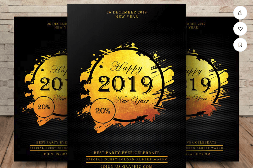 Modern Happy New Year Celebration Flyer