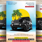 Modern Luxury Villa Pool Party Flyer – Fully Editable PSD Template