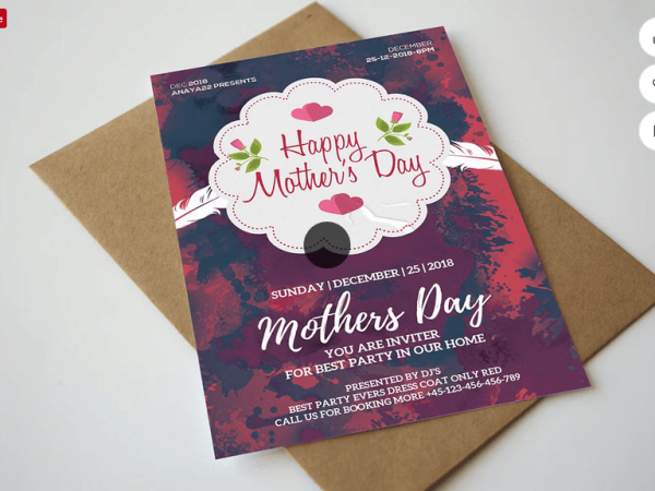 Mother Day Celebration Flyer Template PSD