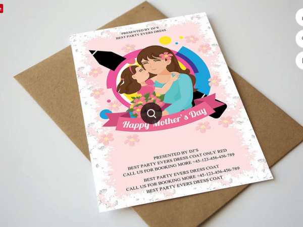 Mothers Day Flyer Invite Template PSD