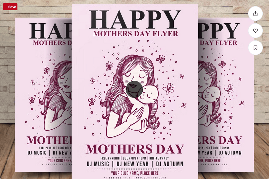 Mothers Day Flyer PSD Template