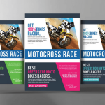 Motocross Race Flyer Template PSD