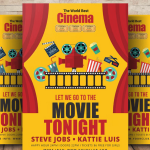 Movie Night Event Flyer Template PSD