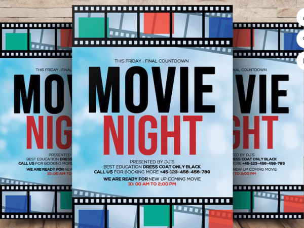Movie Night Flyer Template PSD Download
