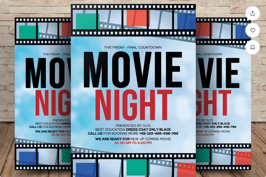 Movie Night Flyer Template PSD Download