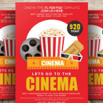 Movie Time Flyer Template PSD