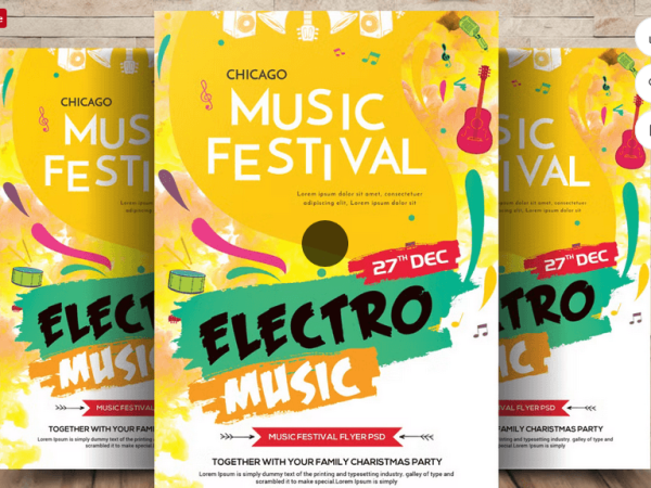 Music Festival Flyer PSD Template