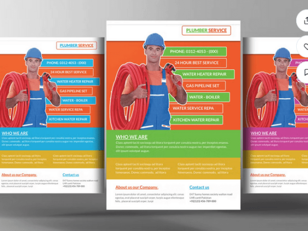 Plumber Handyman Flyer Template PSD Download