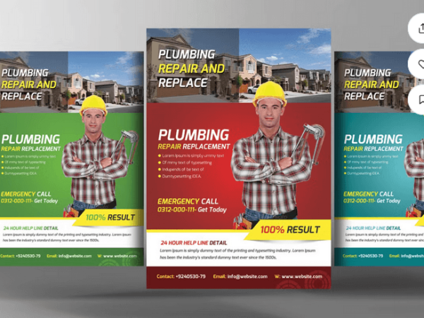 Plumber Service Handyman Flyer PSD Template