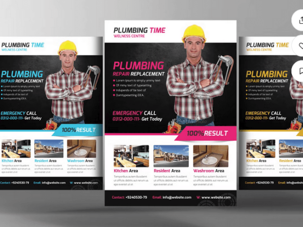 Plumber Service Flyer Template PSD