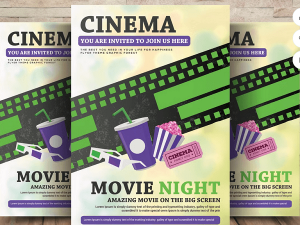 Premiere Movie Flyer Template PSD