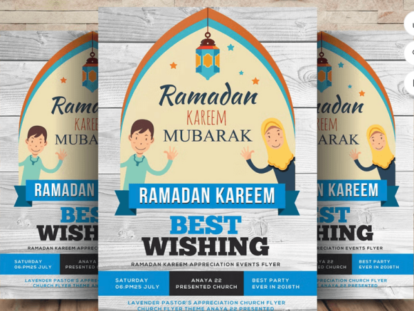 Ramadan Kareem Mubarak Flyer PSD Template