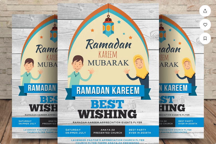 Ramadan Kareem Mubarak Flyer PSD Template
