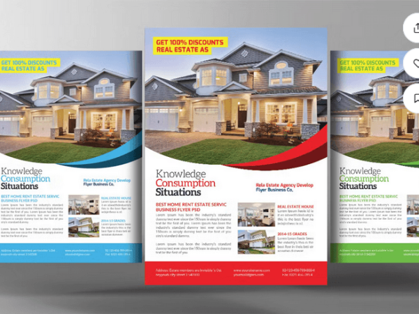 Real Estate Agents Flyer Template PSD