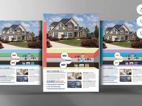 Real Estate Business Flyer Template PSD File