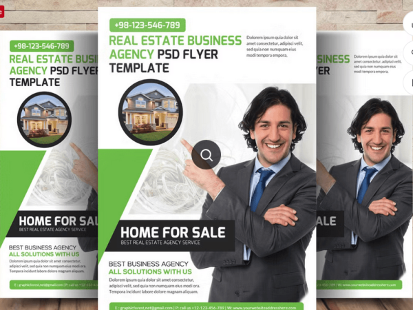 Real Estate Company Flyer Template PSD