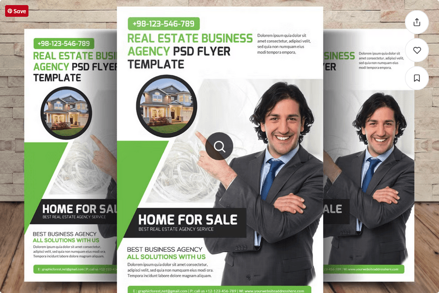 Real Estate Company Flyer Template PSD
