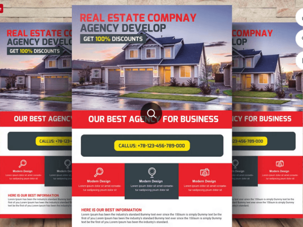 Real Estate Corporate Flyer Template PSD
