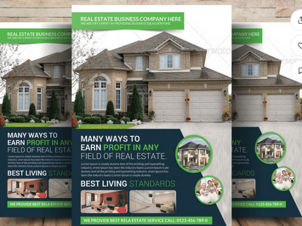 Real Estate Home Flyer Template PSD
