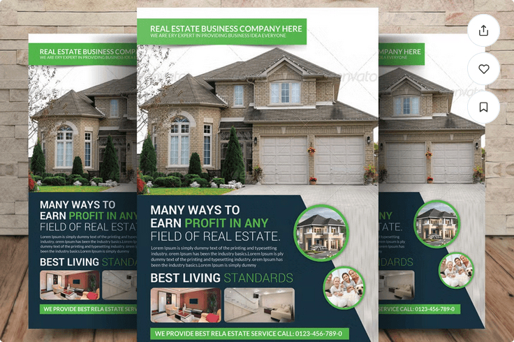 Real Estate Home Flyer Template PSD