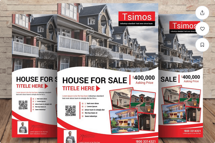 Real Estate Property Flyer Template PSD