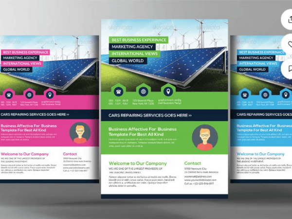 Renewable Energy Flyer Template PSD