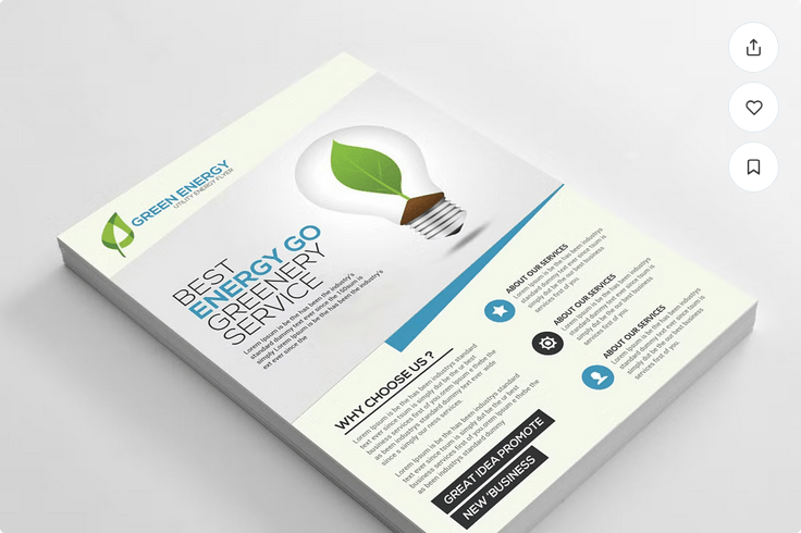 Renewable Energy Flyer Template PSD Download
