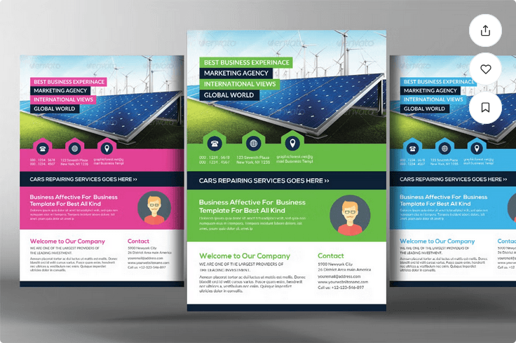 Renewable Energy Flyer Template PSD