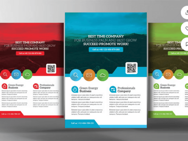 Renewable Energy Go Green Flyer Template PSD