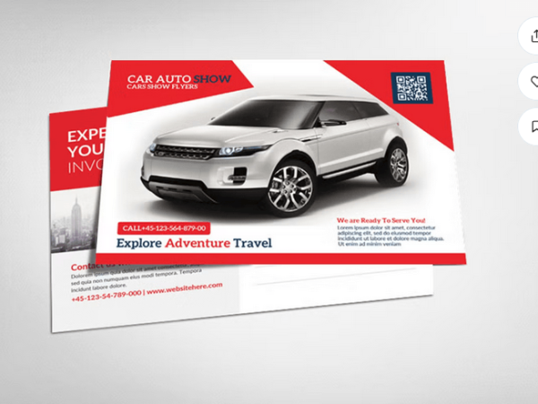 Rent A Car Fleet Showcase Flyer Template PSD