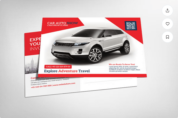 Rent A Car Fleet Showcase Flyer Template PSD
