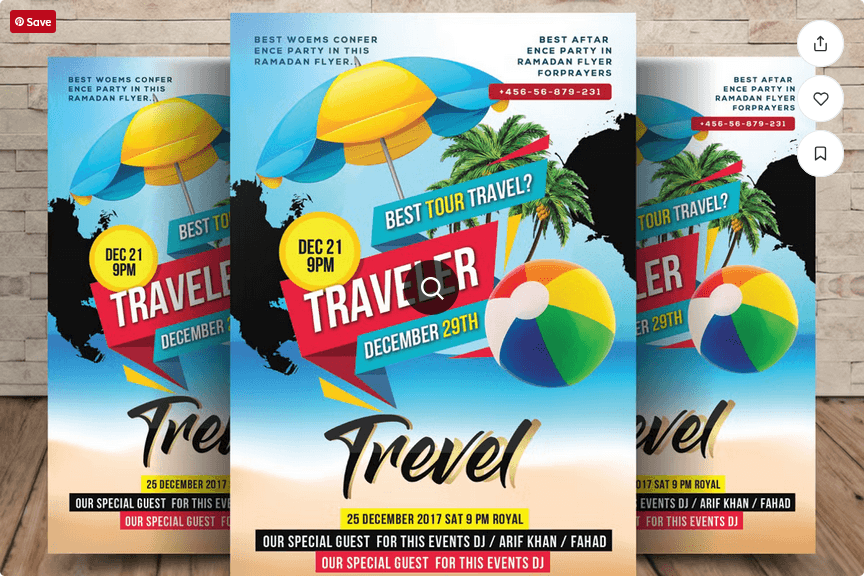 Retro Beach Surf Championship Flyer PSD