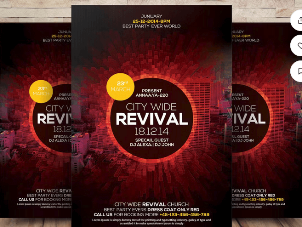 Revival Church Flyer Psd Download