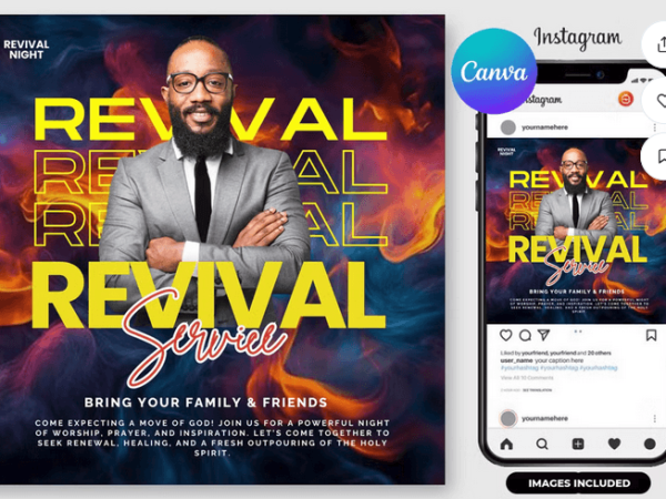 Revival Night Church Flyer Template PSD