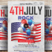 Rustic 4th of July Block Party Flyer Template PSD