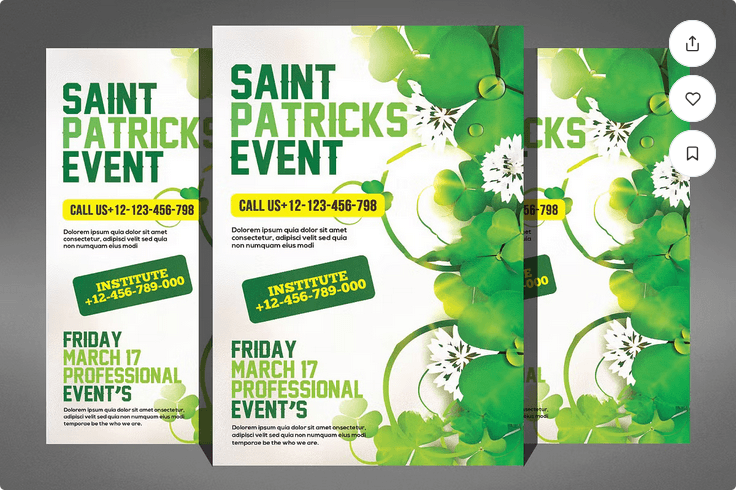 Saint Patricks Day Party Flyer Template PSD File